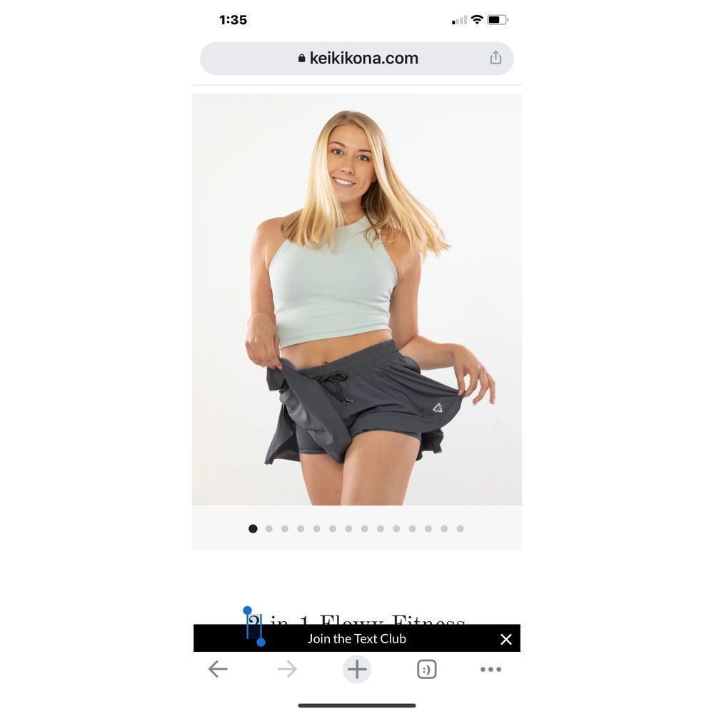 NWT Keiki Kona Flowy Fitness Workout Shorts in Black - Picture 2 of 6